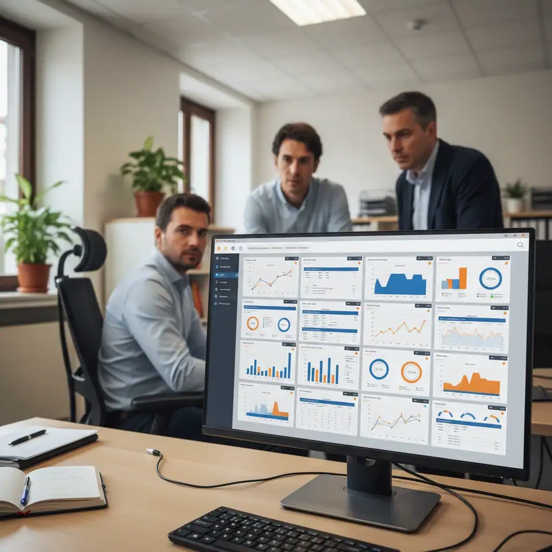 Dashboard del sistema gestionale Zelo ERP che mostra analisi dati e indicatori di performance aziendale