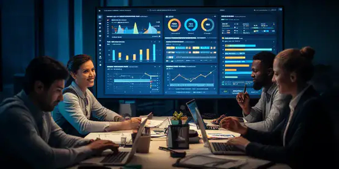 Team di vendita che analizza lead e opportunità con dati integrati