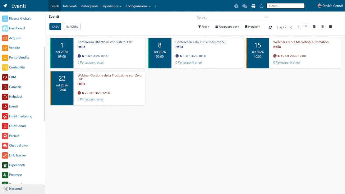 Gestione degli Eventi