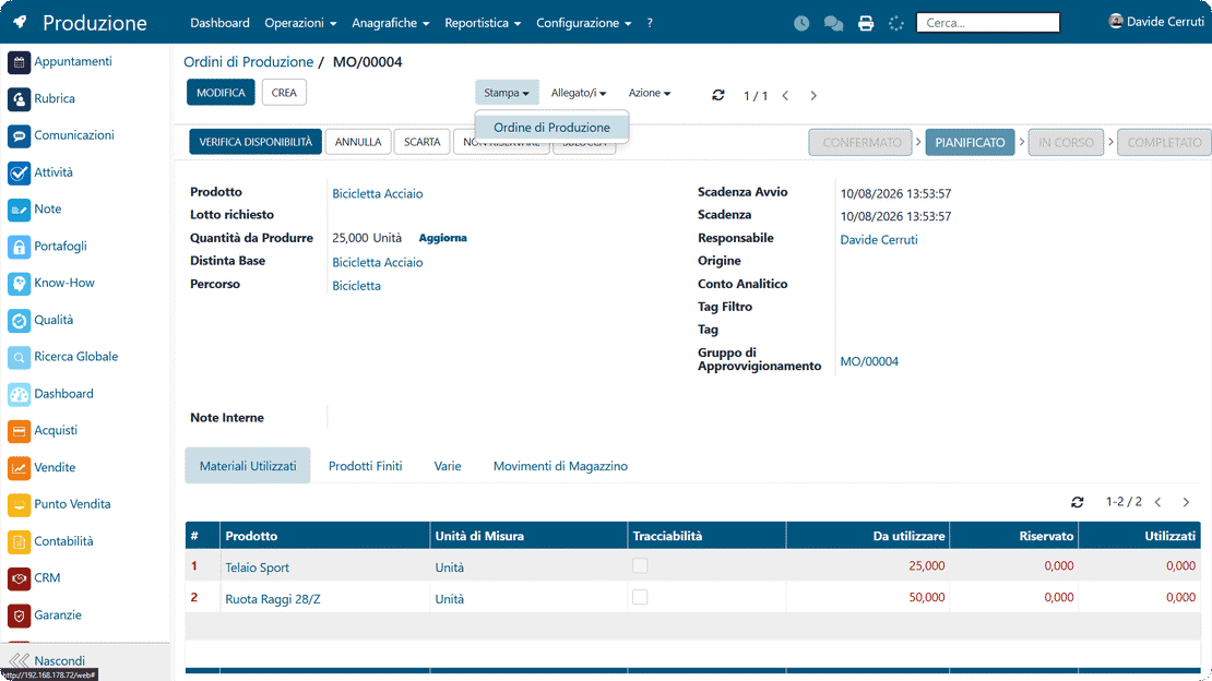 Materiali e Approvvigionamenti