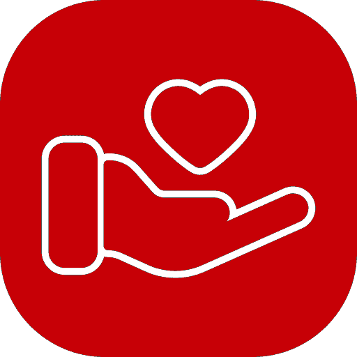 Hand serving heart
