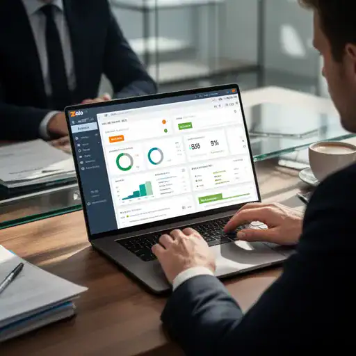 Dashboard gestionale con risultati, punteggi e stati dei questionari aziendali