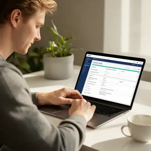 Cliente che compila un questionario digitale chiaro e ordinato su dispositivo mobile